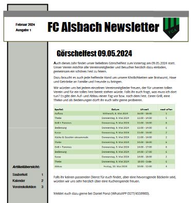 FCA-Newsletter