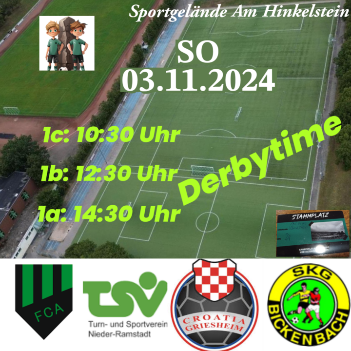 FCA-Dreifachheimspielsonntag mit Derby gegen Bickenbach zur Eröffnung des Fussballmonats November