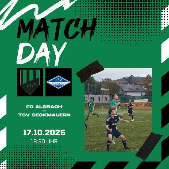 Aufsteiger Seckmauern im Flutlichtfreitagspiel bei der FCA 1a zu Gast – FCA 1c am Sonntagmorgen gegen Blau-Gelb