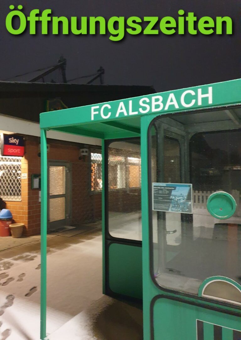 Öffnungszeiten FCA-Sportheim zum Jahreswechsel