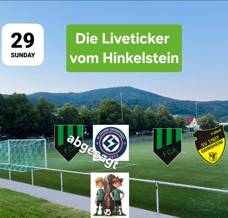 Der Liveticker vom Hinkelstein – Spiel der 1c abgesagt!