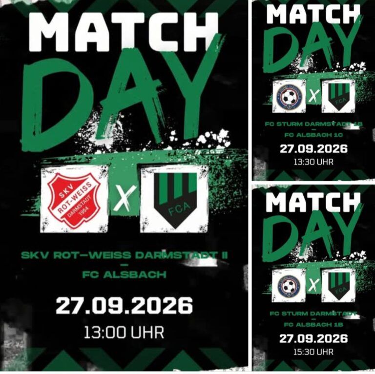 In der Heinerstadt zu Gast – FCA 1a bei Rot-Weiß – FCA 1b und 1c beim FC Sturm